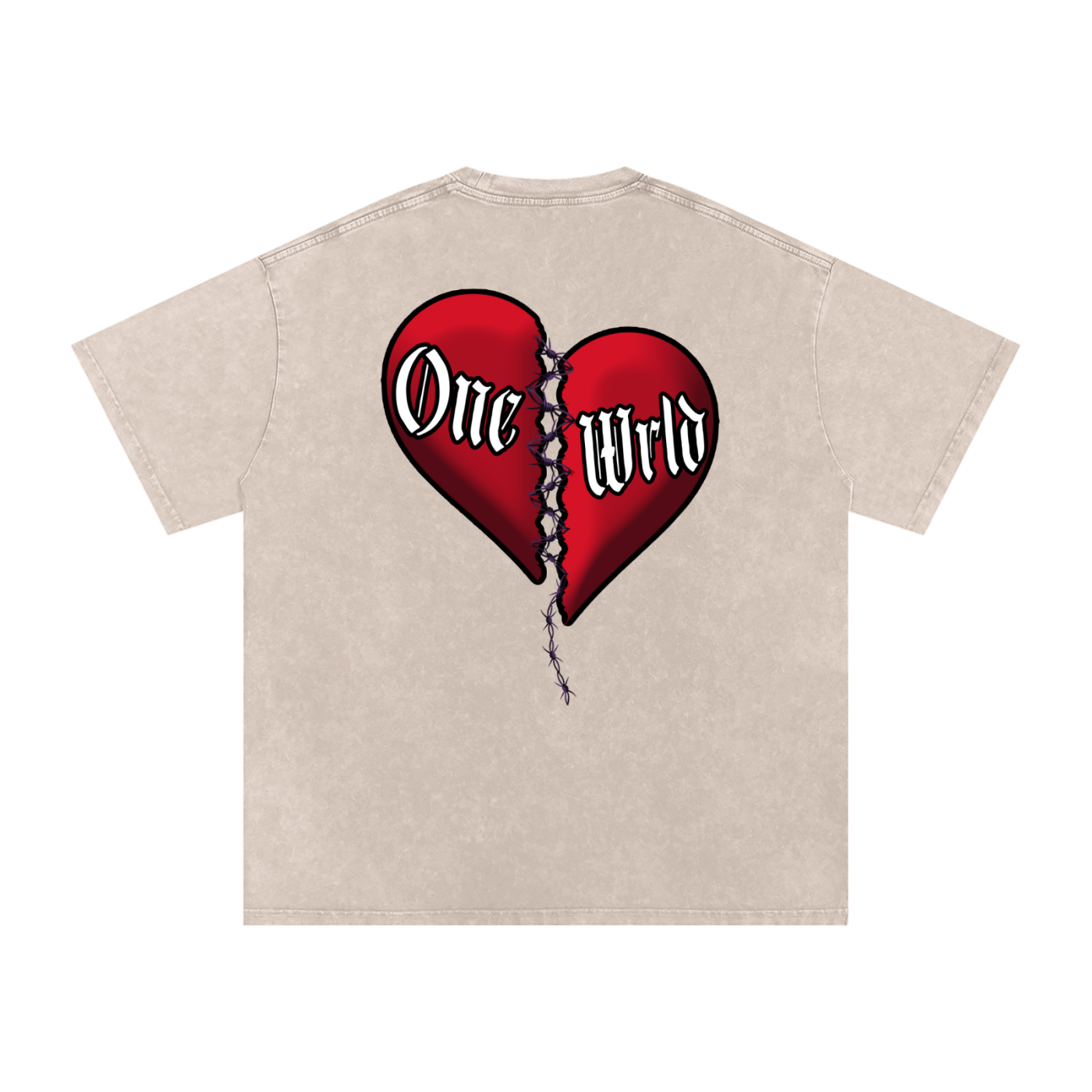 "Still Here" Acid Wash Tee Shirt