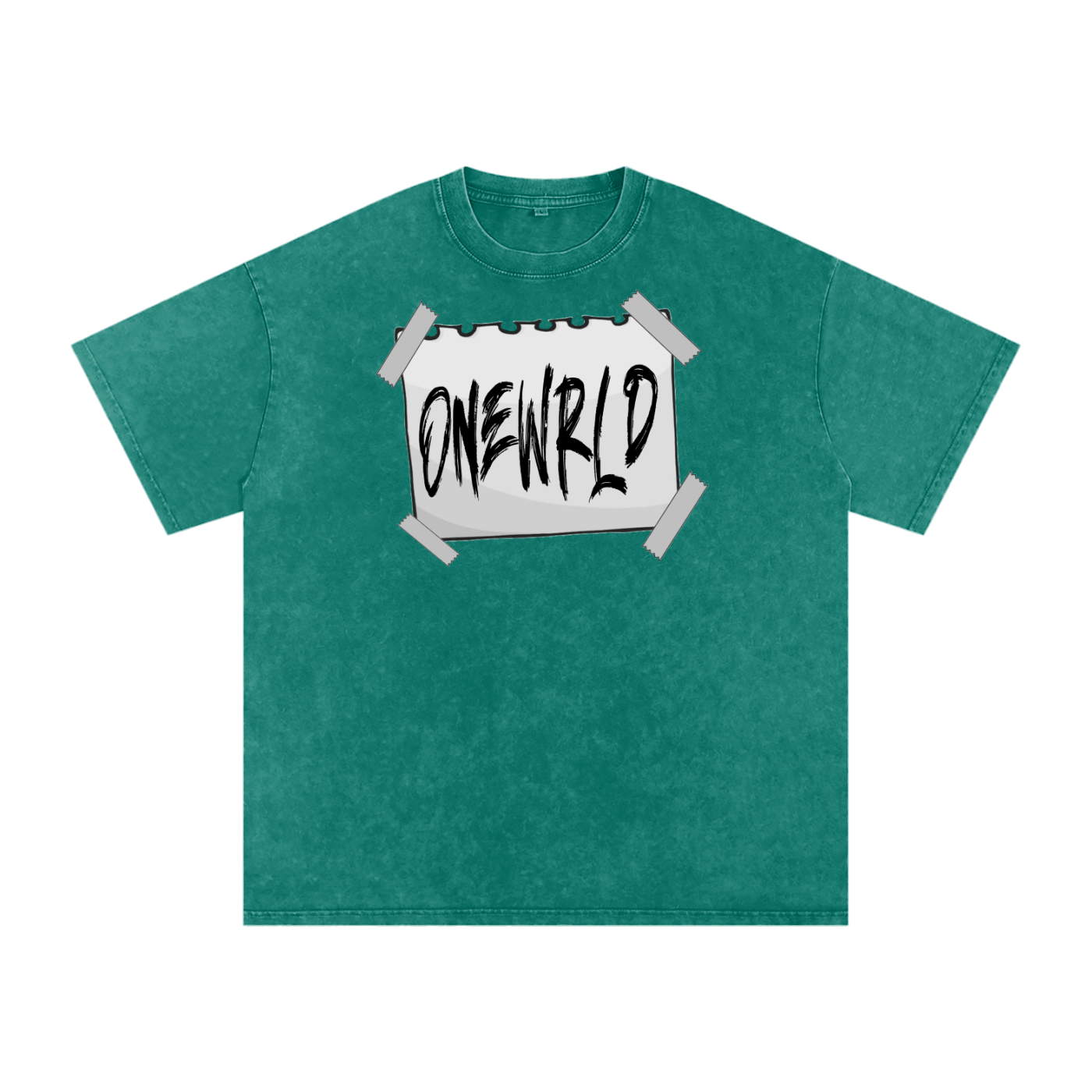 "Get Up We Aint Rich Yet" Acid Wash T-Shirt