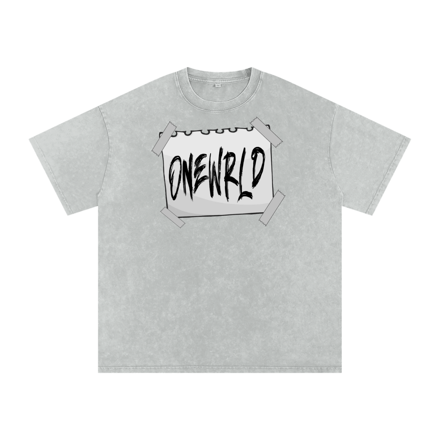"Get Up We Aint Rich Yet" Acid Wash T-Shirt