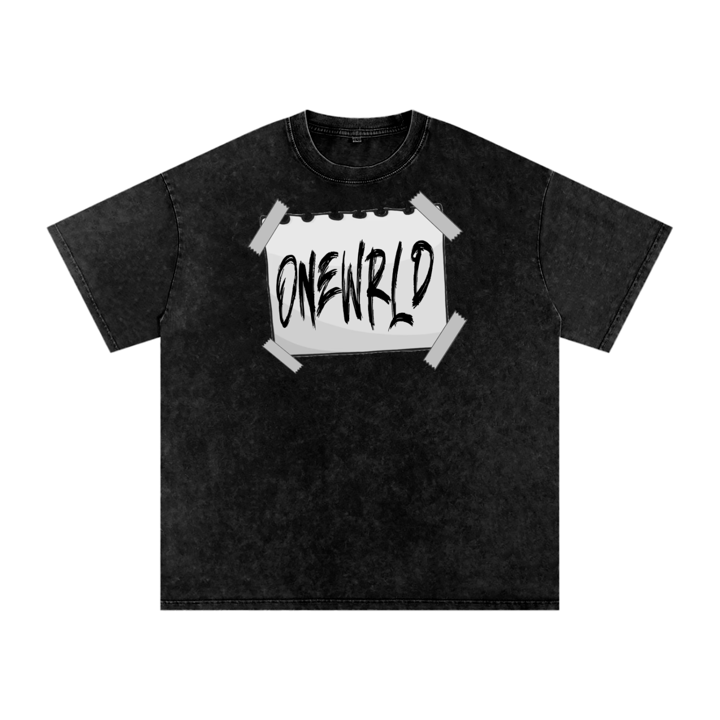 "Get Up We Aint Rich Yet" Acid Wash T-Shirt