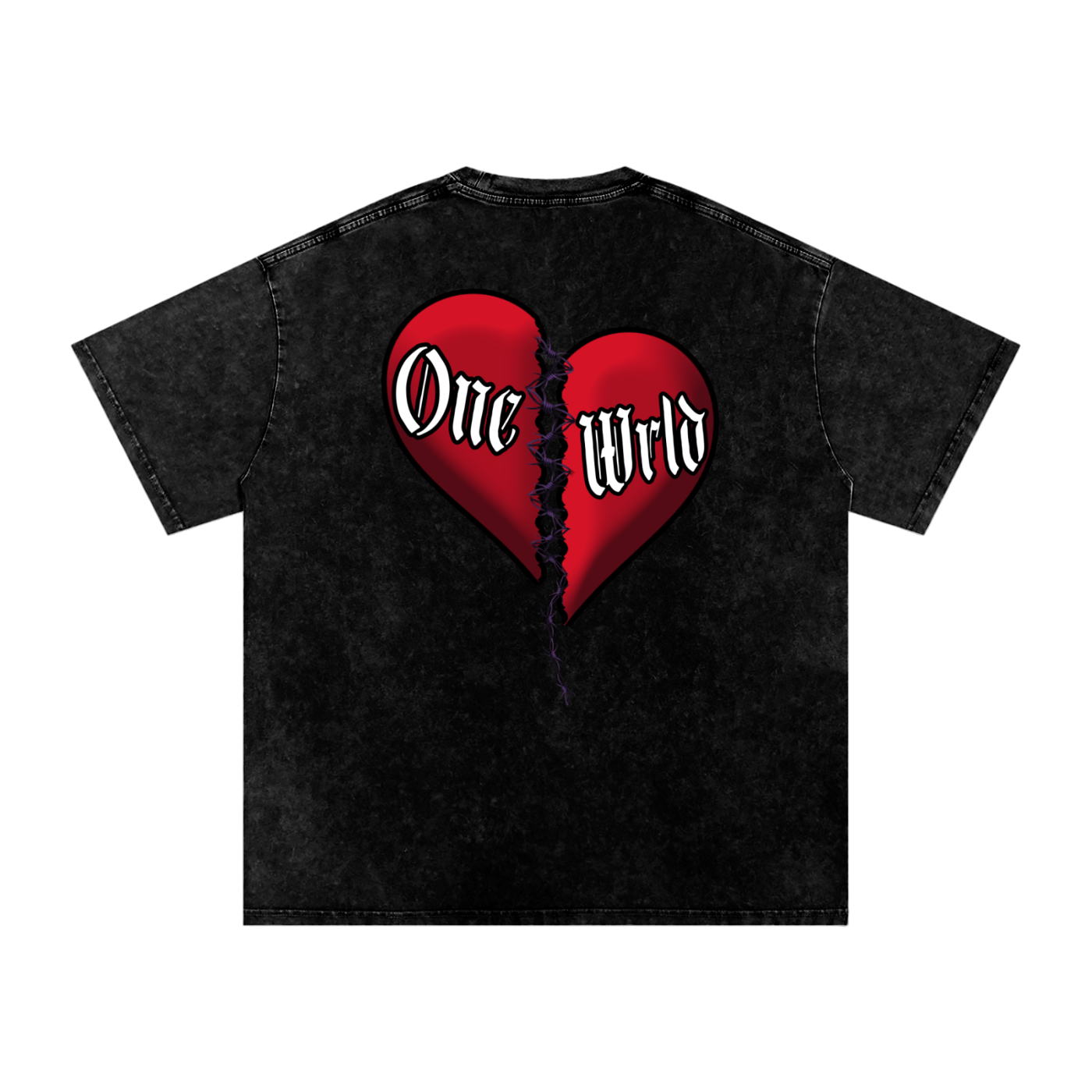 "Still Here" Acid Wash Tee Shirt